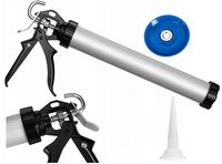 PISTOLET WYCISKACZ tubowy do mas silikonu uszczelniaczy 600ml + końcówka