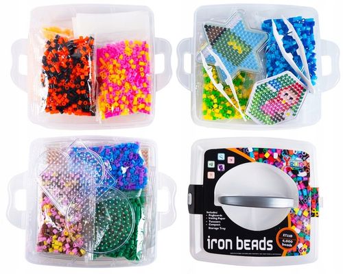 Koraliki Do Prasowania Zestaw 6000 Elementów Kreatywna Zabawa Dla Dzieci na Arena.pl