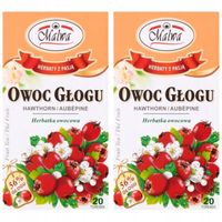 Malwa Herbatka owocowa owoc głogu 40 g (20 x 2 g) x 2 sztuk