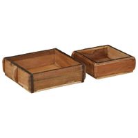 Taca z przechowywaniem 2 pcs Brązowy 31 x 29 x 10 cm