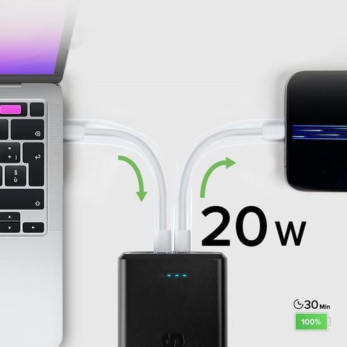powerbank 30000 mah usb-c usb-a - czarny na Arena.pl