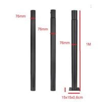 SLUP OSWIETLENIOWY OCYNKOWANY Q235 CZARNY 282CM STALOWY