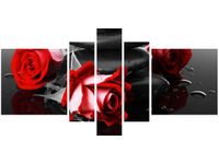 OBRAZ RÓŻE TLE KAMIENI AKCENT KOLORYSTYCZNY