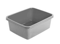 Miska prostokątna kuchenna łazienkowa tworzywo JULIE 8 l 33,7x26,8 cm srebrna