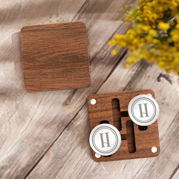 Spinki do Mankietów Koszuli Stalowe z Grawerem Prezent dla Faceta Męża Taty zdjęcie 3