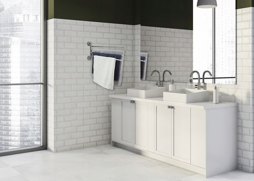 Wieszak ścienny łazienkowy na ręczniki chrom srebrny ruchome ramiona YOKA na Arena.pl