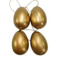 Jajka zawieszki złote 4 szt