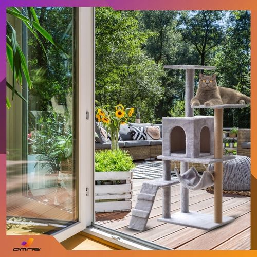 Drapak budka dla kota duży wysoki legowisko dla dużego kota drabinka słupek na Arena.pl