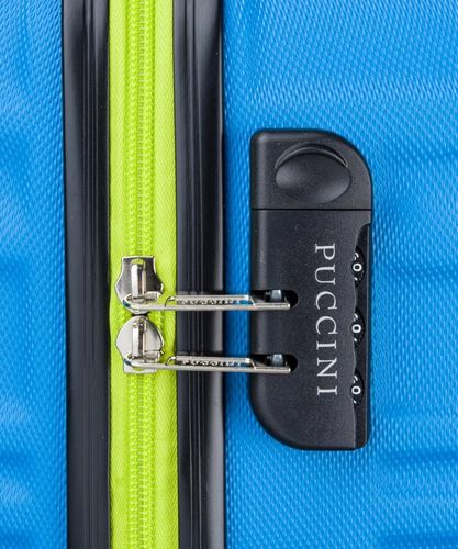 Walizka Średnia Podróżna Na Kółkach Twarda ABS PUCCINI Niebieska ABS018B 7 na Arena.pl