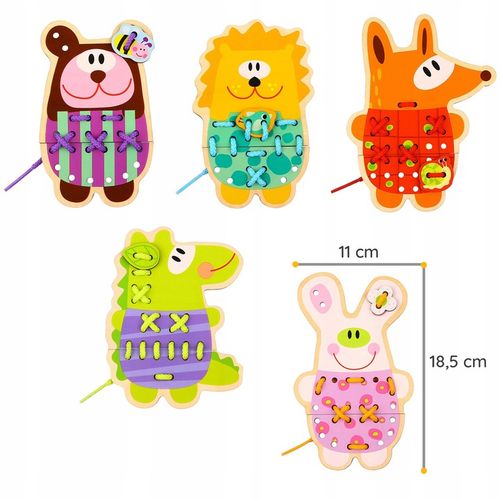 DREWNIANA SZNUROWANKA PRZEPLATANKA NAWLEKANKA MONTESSORI 5W1 EDU WOOPIE na Arena.pl