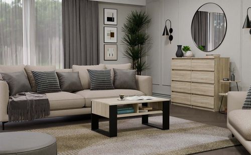 Ława Modern 2P DĄB SONOMA CZARNY na Arena.pl