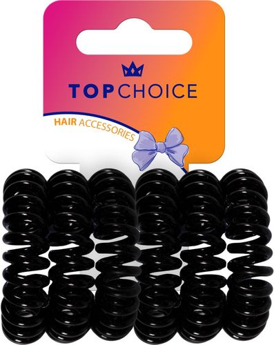 TOP CHOICE Gumki do włosów - czarne (20063) 1 op. - 6 szt. na Arena.pl