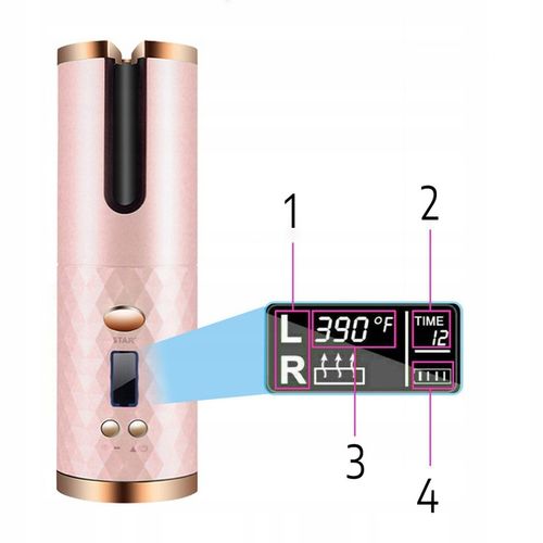 CERAMICZNA Lokówka automatyczna do włosów OBROTOWA fale loki 3000 mAh timer na Arena.pl