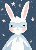 Plakat 13x18cm Wzory dla Dzieci, Chłopca Do Pokoju - Superkrólik