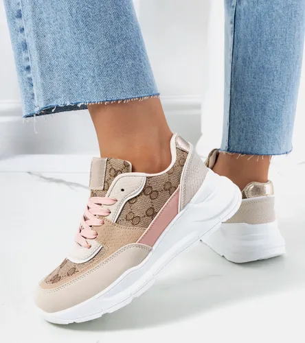 Beżowe sneakersy damskie Elyne 36 na Arena.pl
