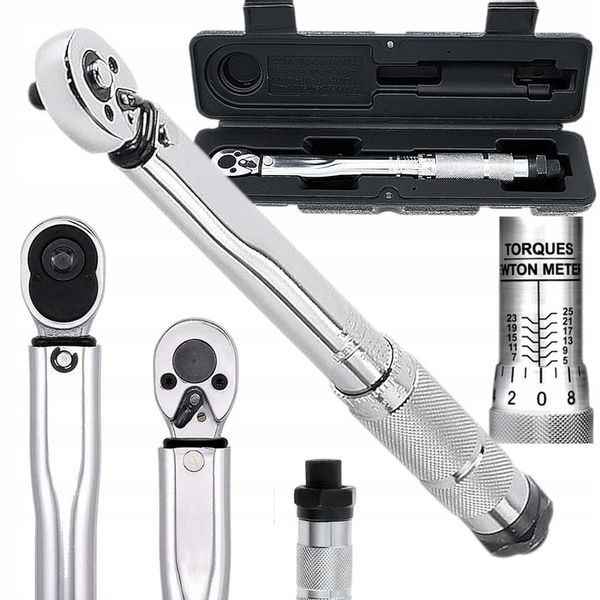 KLUCZ DYNAMOMETRYCZNY Z BLOKADĄ 1/4 5-25 Nm SILVER LERTZ POWER + zdjęcie 1