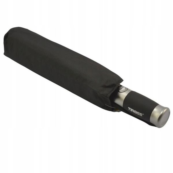 PARASOL PARASOLKA AUTOMATYCZNY WIATROODPORNY CZARNY TIROSS zdjęcie 3