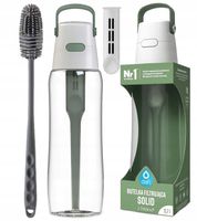 Butelka Dafi Solid 0,7 szałwiowa + silikonowa szczoteczka do czyszczenia