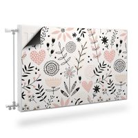 MASKOWNICA MAgnetyczna Grzejnika Serca Liście Kwiaty Pastele 80cm x 60cm