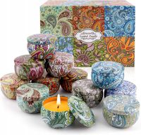 ŚWIECE ZAPACHOWE ZESTAW 12 SZTUK SOJOWE NA PREZENT DLA MAMY BABCI