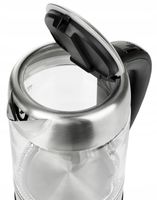 CZAJNIK ELEKTRYCZNY SZKLANY BEZPRZEWODOWY LED 1,7L REGULACJA TEMP 2200