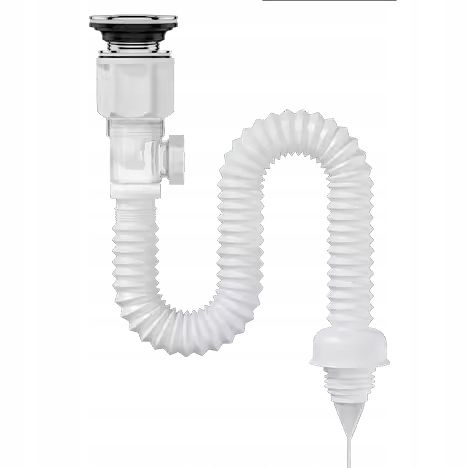 ZESTAW: SYFON UMYWALKOWY DO UMYWALKI + KOREK KLIK-KLAK Z PRZELEWEM na Arena.pl