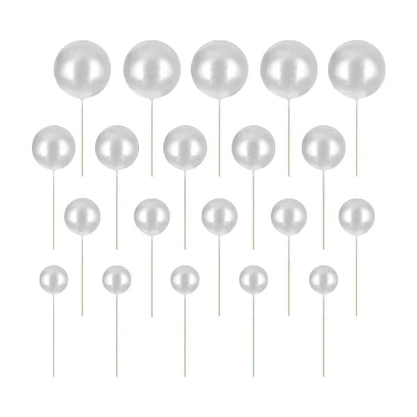 Toppery na tort kulki srebrne, 20 szt. zdjęcie 1