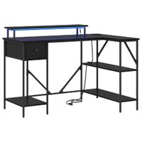 Biurko Czarny dąb 120 x 79 x 86.5 cm Materiał drewnopochodny