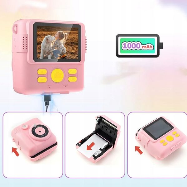 APARAT POLAROID NATYCHMIASTOWY DLA DZIECI FILMÓW ZDJĘĆ DRUK TERMICZNY 32GB zdjęcie 4