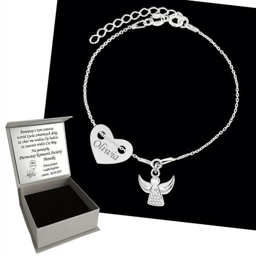 Srebrna Bransoletka KOMUNIA GRAWER CHRZEST 925 na Arena.pl