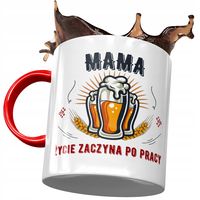 Kubek Czerwony Dla Mamy Matki Na Dzień Mamy Z Nadrukiem Ze Zdjęciem