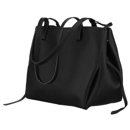 czarna shopperka damska wykonana ze skóry ekologicznej z praktycznym na Arena.pl