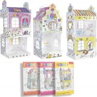 Monumi Zestaw Kolorowanek 3D Domek S - Różana, Pyszności, Kocia