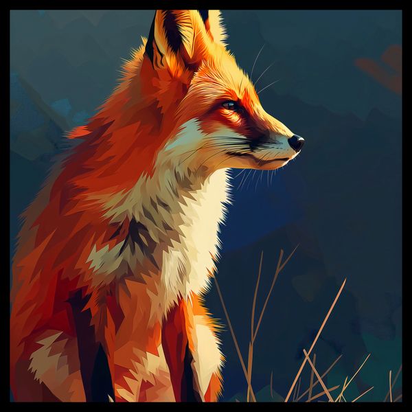 Plakat 40x40cm Spojrzenie Lisicy zdjęcie 2