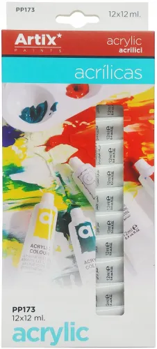 Farby akrylowe MP wielokolorowy 12 szt. 12 ml na Arena.pl