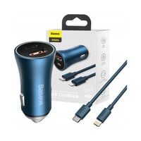 Ladowarka Baseus Golden Contactor Pro Car Charger U+C Blue + cable