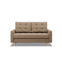 Sofa skandynawska, pikowana, NUBO, 152x92x92 cm, beżowy | TYLETEGOTU