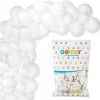BALONY profesjonalne 5 cali PASTEL białe DO GIRLAND komunia ŚLUB 100