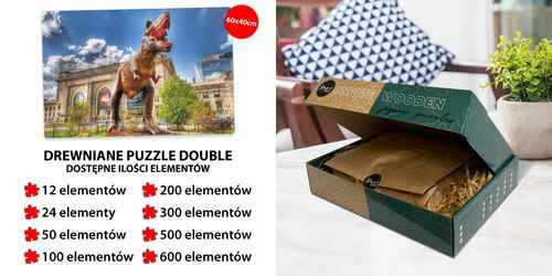 PUZZLE DREWNIANE DOUBLE Z TWOJEGO ZDJĘCIA NA PREZENT 12 el 60x40cm na Arena.pl