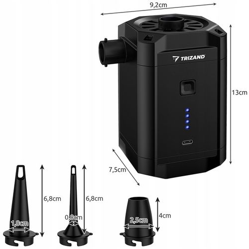 Akumulatorowa Pompka do Materaca Piłki Basenu Elektryczna USB + Końcówki na Arena.pl
