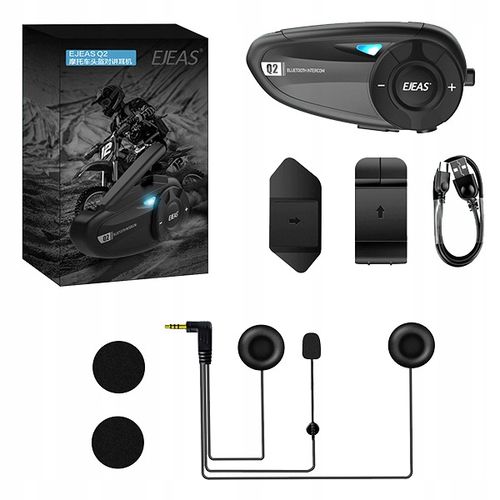 EJEAS Q2 INTERKOM MOTOCYKLOWY IP65 DO 800M MAX 2 OSOBY MESH BLUETOOTH 5.1 na Arena.pl