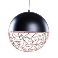 Lampa wisząca metalowa czarna PADMA