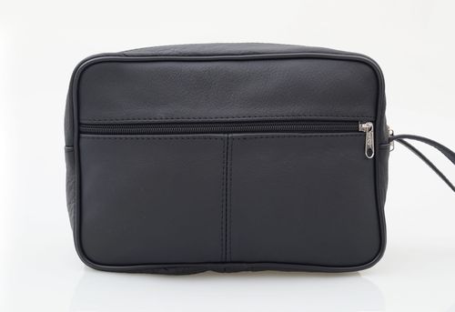 SASZETKA męska skórzana do ręki na dokumenty polska E006 czarna na Arena.pl