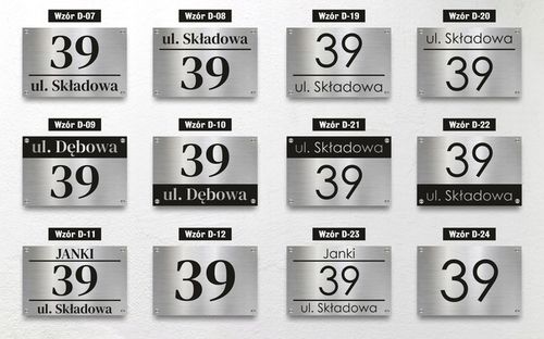 Tabliczka z numerem na dom tablica adresowa aluminiowa numer domu dystanse na Arena.pl