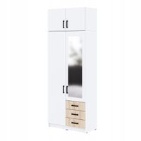 Szafa Sigma B4 1L3SZ z lustrem 90 cm - dąb sonoma