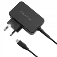 Qoltec Ładowarka zasilacz do laptopa GaN POWER 1xUSB-C 45W 5-20V 2.25-3A