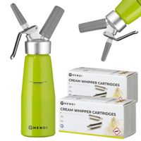 SYFON DO BITEJ ŚMIETANY 0.5L ZIELONY + 48 NABOI | HENDI