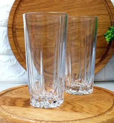 6x SZKLANKI WYSOKIE DO DRINKÓW NAPOJÓW WODY 330ML TRWAŁE ZESTAW SZKLANEK na Arena.pl