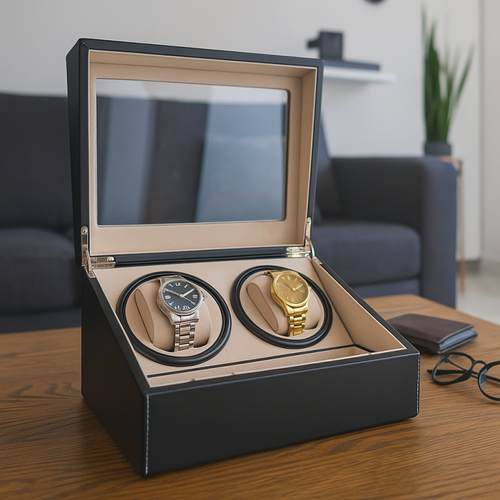 rotomat na zegarek automatyczny, ekoskóra szkatułka gablotka 31x24x18cm na Arena.pl