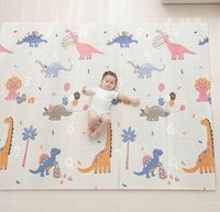 MATA PIANKOWA DWUSTRONNA SKŁADANA DUŻA 150 CM X 200 CM KOSMOS DINOZAURY